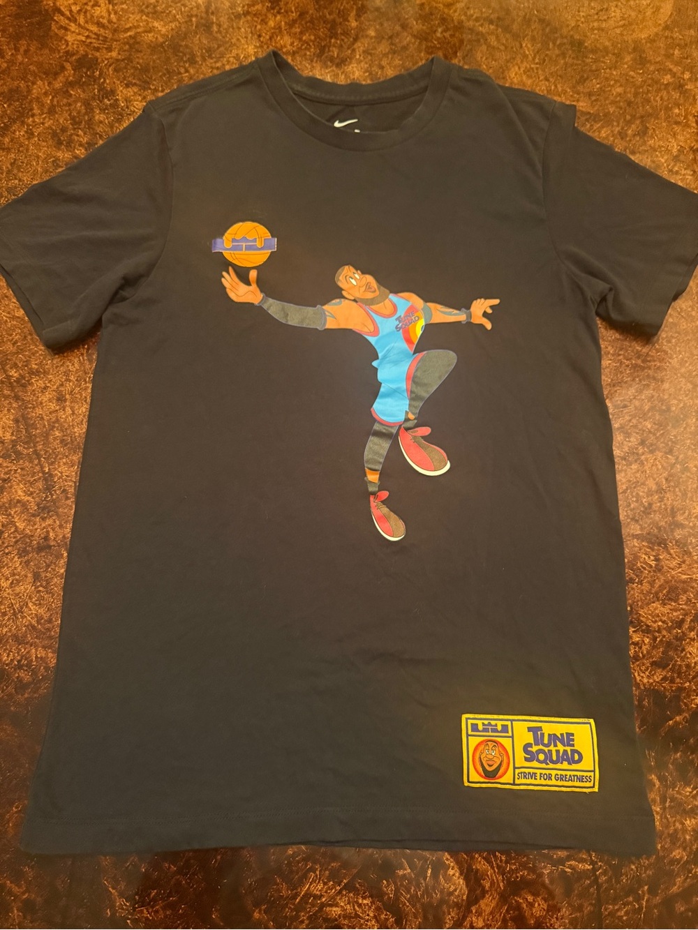 Nike Black Tune Squad Graphic Short Sleeve Tee